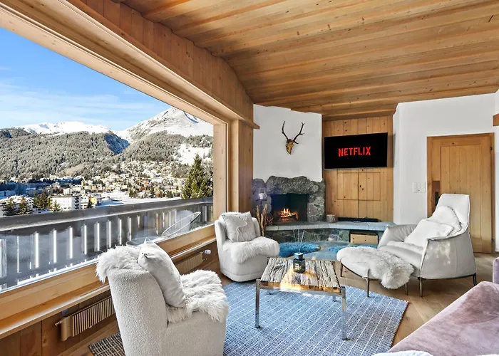 Chalé A&y Luxury Alpine View Kamin Davos